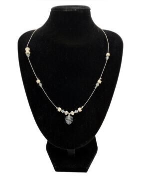 Elegant Crystal Clear Heart Pendant Necklace